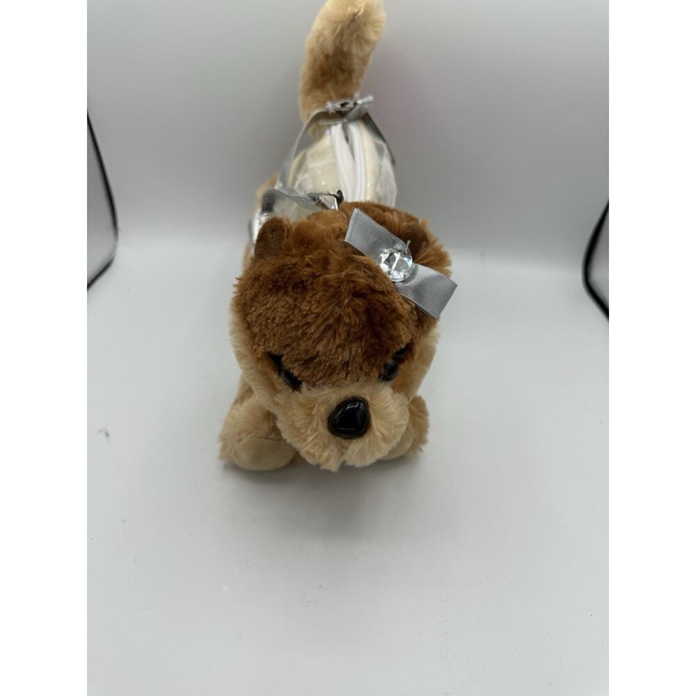Capelli Kids Plus Pets Puppy Dog Handbag Purse Brown Dog White Dress - Picture 2 of 4